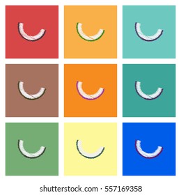 Collection of vector icons and illustration delicious fruit