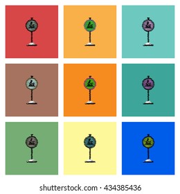 Collection of vector icons and illustration road sign