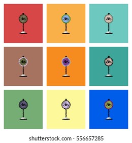 Collection of vector icons and illustration road sign