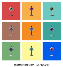 Collection of vector icons and illustration road sign