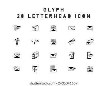 Colección De Iconos Vectoriales De Carta Y Sobre Para Conceptos Modernos, Web Y Aplicaciones.