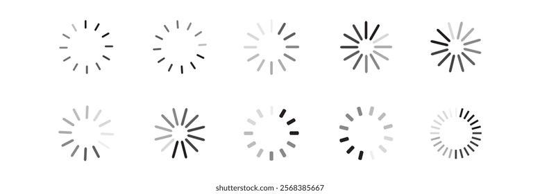 collection of vector icons loading. load icon, load vector