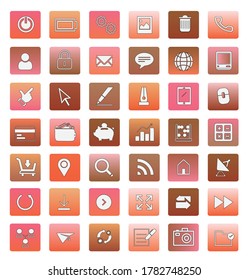 Collection of vector icons. Set 42.