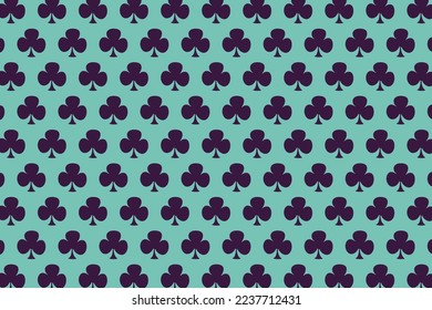 Collection of vector illustration patterns of club card or cringe shapes in green and purple colors free download.