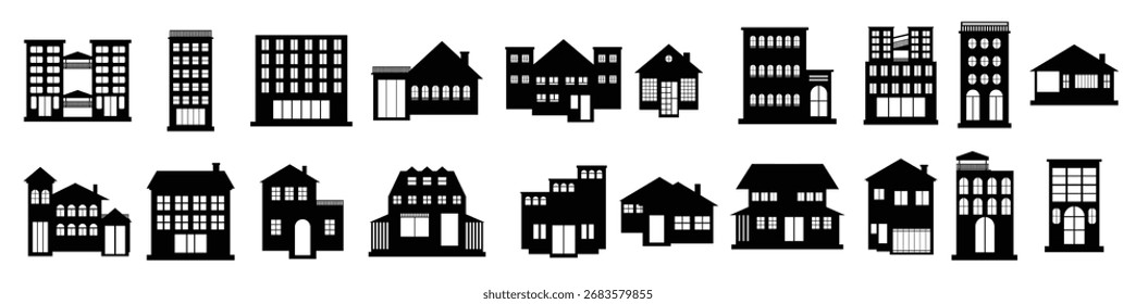 colección de Ilustraciones vectoriales de vivienda residencial