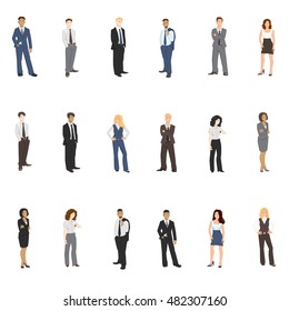 Collection vector illustrations of business people