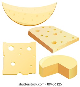 Collection of vector illustrations cheese