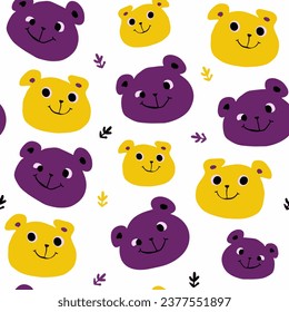 A collection of vector illustrations featuring teddy bears in an array of delightful colors