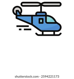 collection of vector illustrations of helicopters