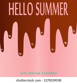 Collection of vector illustrations of ice cream. Hello summer, from the heat of salvation. Different types of ice cream.