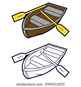 collection of vector illustrations of ships and fishing boats