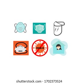 a collection of vector images about covid-19