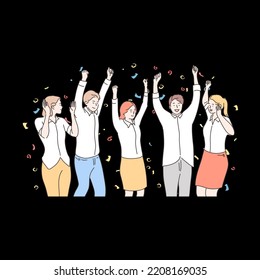 collection of vector images of people in action, top view. perfect for backgrounds, social media, wallpapers and more