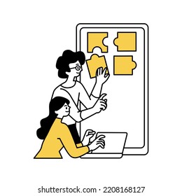 collection of vector images of people studying and doing, top view. perfect for backgrounds, education, wallpapers and more