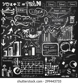 Collection of vector infographic elements, business theme