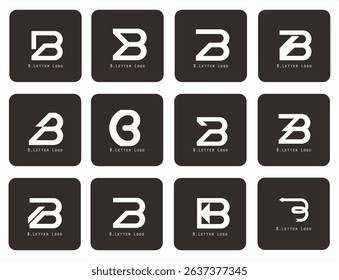 A collection of vector logo designs with the letter B symbol, simple, clear, bold, easy to remember, elegant, easy to apply on a large or small scale