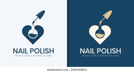 collection of vector logo Designs for manicure, nail salon and nail love