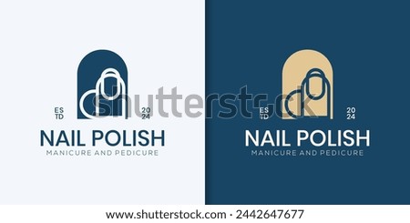 collection of vector logo Designs for manicure, nail salon and nail love