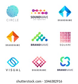 Collection of vector logos for business. 