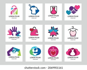 Collection of vector logos for clothing stores