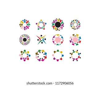 collection of vector logos for your business, association, alliance, unity, team work
