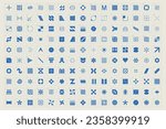 Collection of vector, modern, abstract and geometric shapes and symbols.
