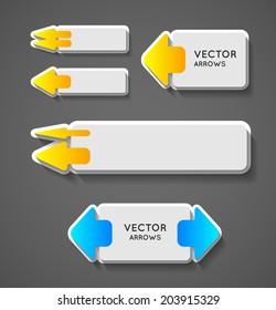 collection of vector modern arrows, design element