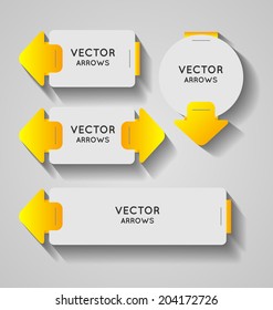 collection of vector modern arrows, design element
