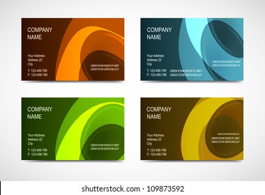 Collection vector of modern color business card templates