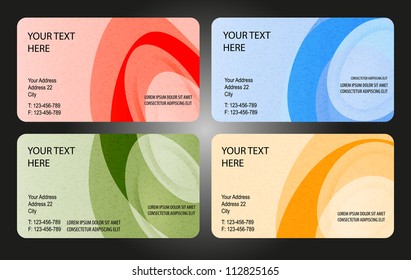 Collection vector of modern color business card templates