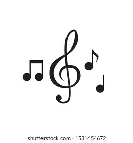 Collection of vector musical notes icon. Vector sign