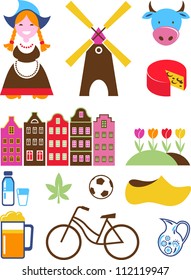 collection of vector Netherlands icons