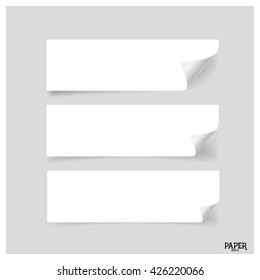 Collection of vector note papers, ready for your message.
