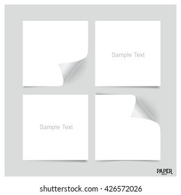 Collection of vector note papers, ready for your message.