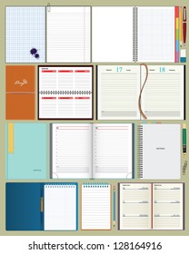 collection of vector notebooks