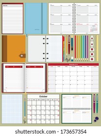 collection of vector notebooks