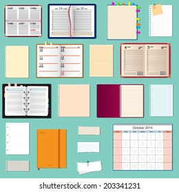 collection of vector notebooks 