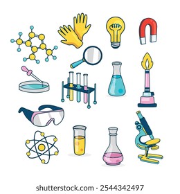 collection of vector objects related to science