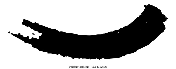 Collection of vector paint bold brush strokes, hand drawn thick grunge lines and rectangle shapes. Sketchy bold horizontal lines. Black ink brush strokes and banners. Grunge marker highlight