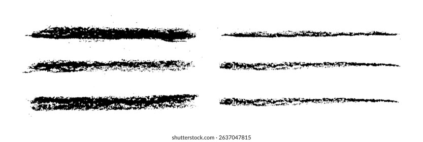 Collection of vector paint brush stroke, ink splatter, grunge line and artistic design elements.