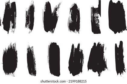 Collection of vector paint brush strokes