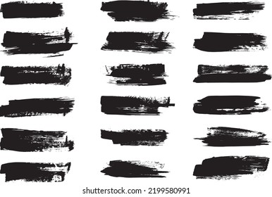 Collection Vector Paint Brush Strokes Stock Vector (Royalty Free ...