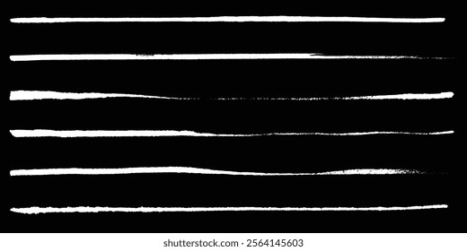 Collection of vector paint brush strokes, hand drawn brush stroke textures set. Collection of vector paint brush strokes, hand drawn thick grunge lines and rectangle shapes. Sketchy horizontal lines
