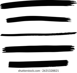 Collection of vector paint brush strokes,