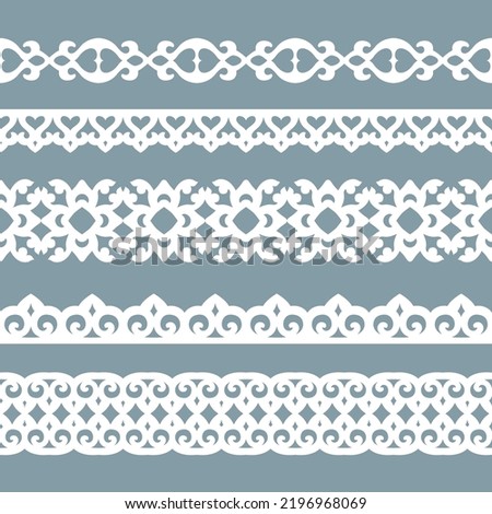 Collection of vector patterns for wood carving 