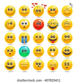 Collection of vector people with emotions