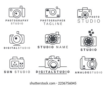 Colección de logotipos de fotografía vectorial