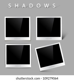 Collection of vector photos with realistic shadow effects