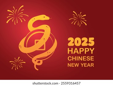 Collection of vector red envelopes with snake image. Symbol of Chinese New Year 2025. Symbol of prosperity and good luck.