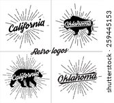 Collection of vector retro t-shirt logos